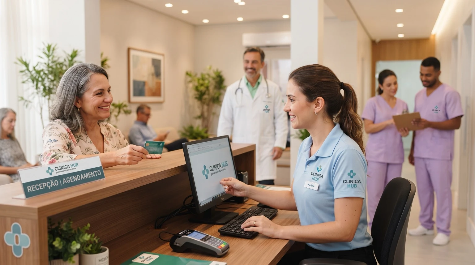 Recepção e equipe Clinica HUB
